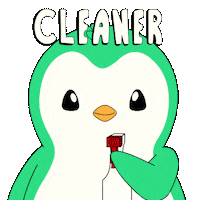 Penguin Wipe Sticker by Abster