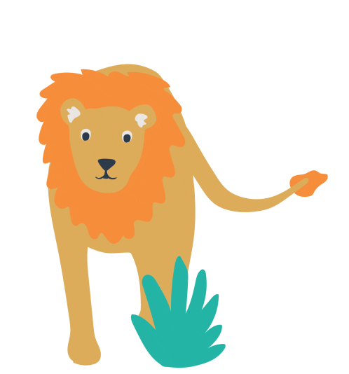 Indian Summer Lion Sticker by Frugi