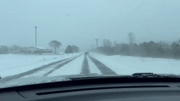 Snow Covers Roadways in Southern Wisconsin