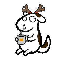 Merry Christmas Dog Sticker by Poku Meow