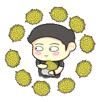 fruit durian Sticker by Imam Sukri Nawawi