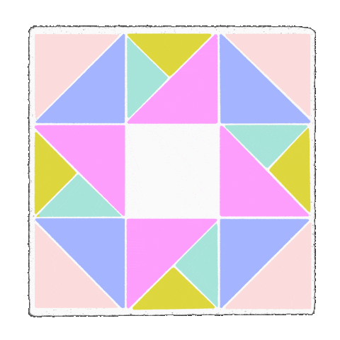kpcreates giphyupload colorful sewing quilt Sticker
