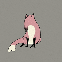 My_E cute animation fox shrimp GIF