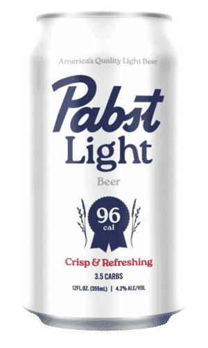 pabstlight giphyupload beer pbr pabst blue ribbon Sticker