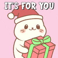 Santa Hat Christmas GIF by Sappy Seals