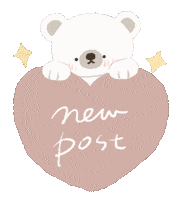 pocomoco0v0 heart new post bear Sticker