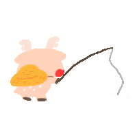 Fishing Deer Sticker