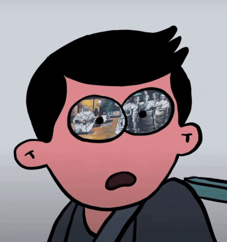 Shocked Art GIF by Bakarmax