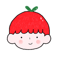 yaruvu happy smile red eat Sticker