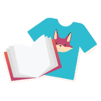 Red Fox Book Sticker by Red Fox Graphix