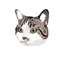 brittanys_artt cat flip cute cat Sticker