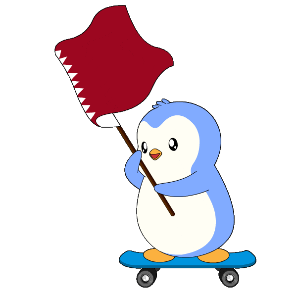Penguin Flag Sticker by Pudgy Penguins