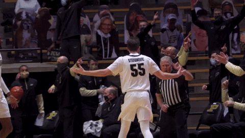 Happy College Basketball GIF by Purdue Sports
