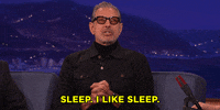 Jeff Goldblum Sleep GIF by Team Coco