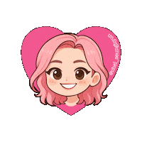chel_seunghyun anime heart cartoon pink Sticker