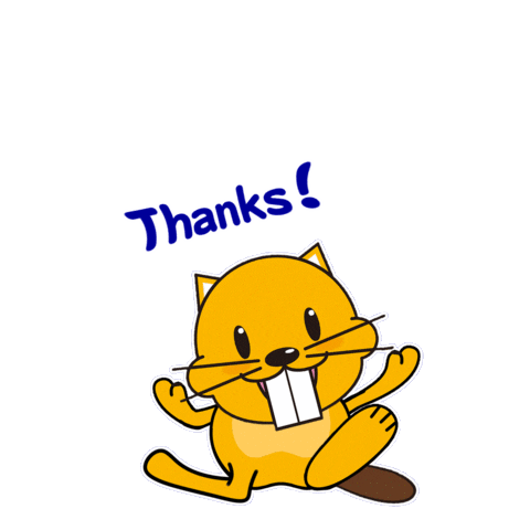 Jump Thank You Sticker by Asada Corporation