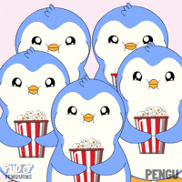 Penguin Popcorn GIF by Pudgy Penguins