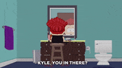 nervous kyle broflovski GIF by South Park 