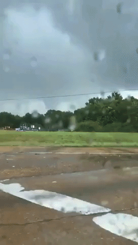 Possible Tornado Spotted Over Brookhaven, Mississippi