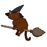 Cat Halloween Sticker by William Robin Conway
