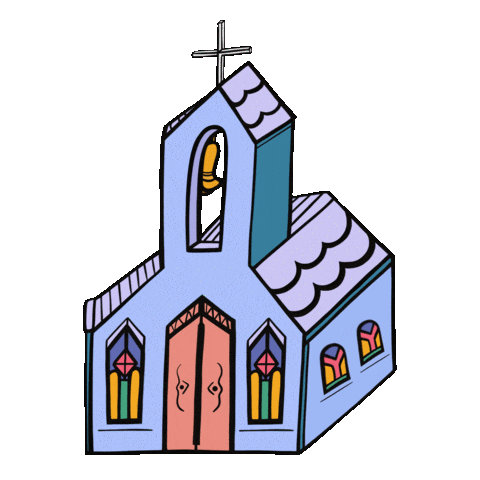 Church Ringing Sticker by JellaCreative