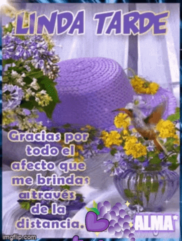 alma-b1a5 giphygifmaker giphyattribution gracias linda tarde GIF