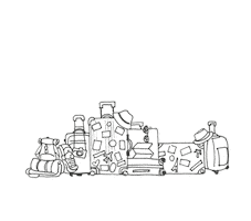 littlemissun sticker travel airport departure Sticker
