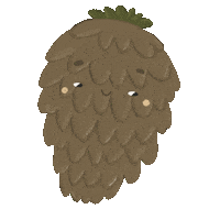 cathypavlova nice forest cone samokatya Sticker