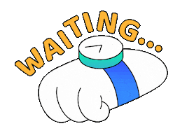 Wait Waiting Sticker by TheLittleLabs