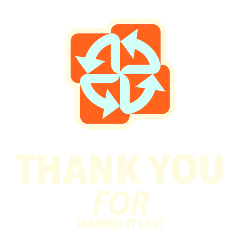 Recycle Thank You Sticker by reEDIT