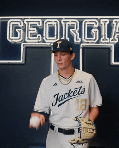 Georgia Tech Baseball GIF by Georgia Tech Yellow Jackets