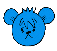 bearpatrol sad bear worry frown Sticker
