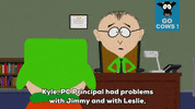 kyle broflovski office GIF by South Park 