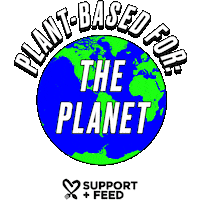 Climate Change Vegan Sticker by SUPPORT + FEED
