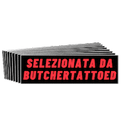 Butcher Tattoed Sticker by ilmacellaioarbatax