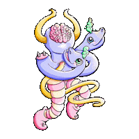 Monster Brain Sticker by Klama Bang