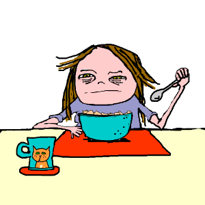 Cat Eat GIF by Kimmy Ramone