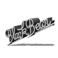 blackbearclo logo 3d black bear street wear Sticker