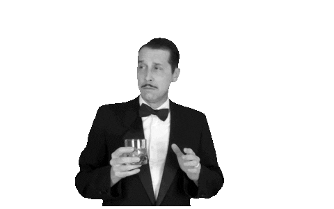 Black And White Cheers Sticker by DareDevil Improv Comedy