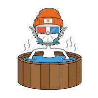 Hot Tub Oops Sticker by Moonie