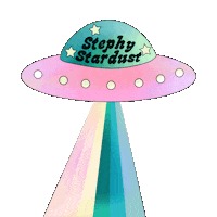 Stephy_stardust rainbow retro alien 70s Sticker