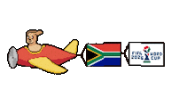 South Africa Flag Sticker by HotDogs