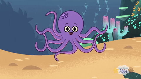 #supersimplelearning  #supersimpleabcs #octopus #cute GIF by Super Simple