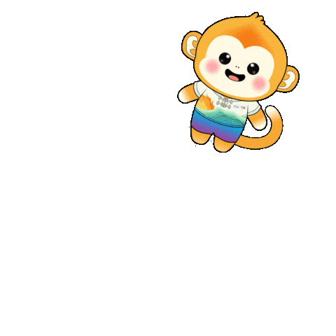 Arrow Monkey Sticker by The World Games