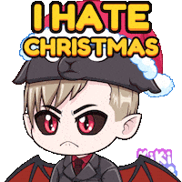 I Hate You Christmas Sticker