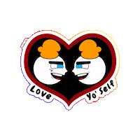 friznoats love heart motivation twins Sticker
