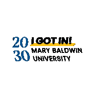 I Got In Mbu Sticker by Mary Baldwin University