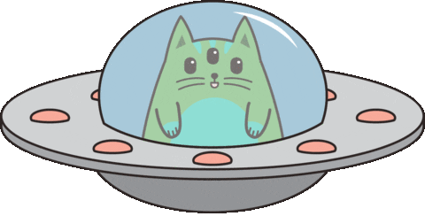 floating sci fi Sticker by Meowingtons