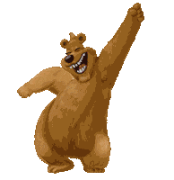 Happy Dancing Bear Sticker by Bill Greenhead