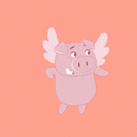 Happy Flying Pig GIF by PositivelyPigasus
